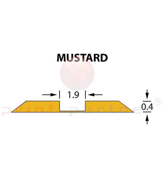Rillzurichtung Ultracrease Linear Crease 1,9x0,40mm MUSTARD -25m