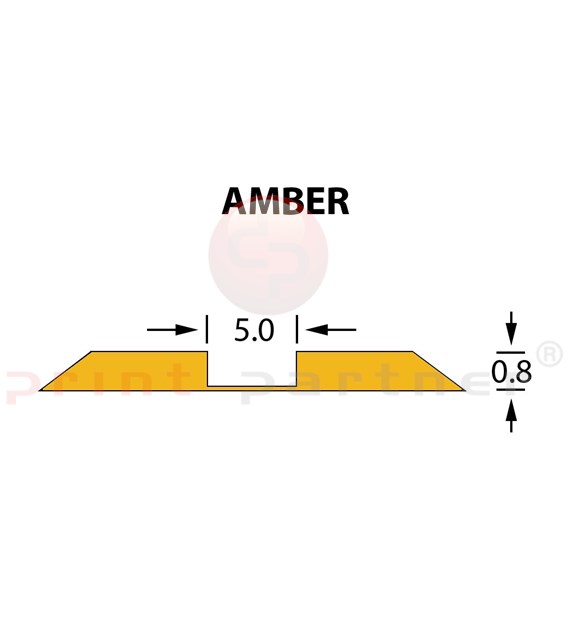 Стандартный биговальный канал Ultracrease Linear Crease 5,0x0,80мм AMBER -14,7м