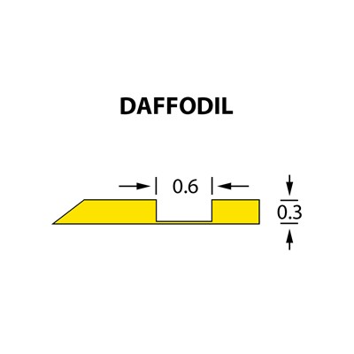 Rillzurichtung Offcentre 0,6x0,30mm DAFFODIL -25m