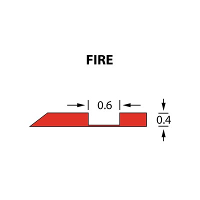 Kanalik Offcentre Crease 0,6x0,40mm FIRE -25m