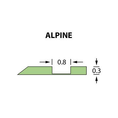 Kanalik Offcentre Crease 0,8x0,30mm ALPINE -25m