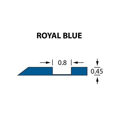 Rillzurichtung Offcentre 0,8x0,45mm ROYAL BLUE-25m