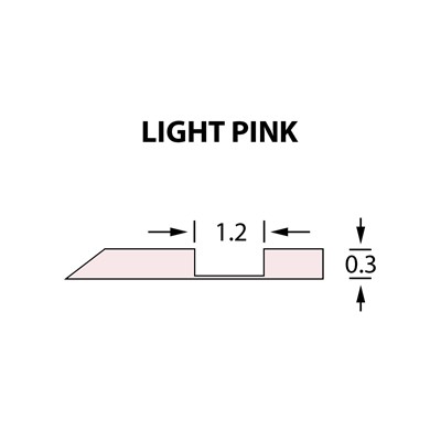 Rillzurichtung Offcentre 1,2x0,30mm LIGHT PINK-25m