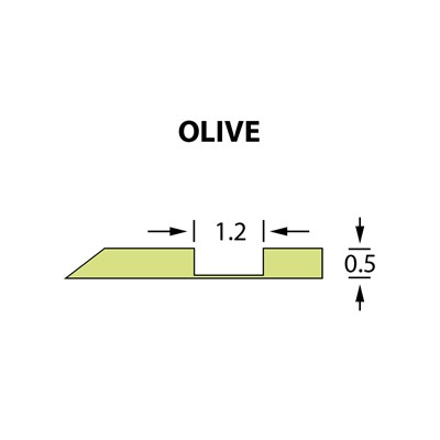 Rillzurichtung Offcentre 1,2x0,50mm OLIVE -25m