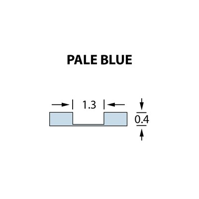 Rillzurichtung Micro 1,3x0,40mm PALE BLUE -25m