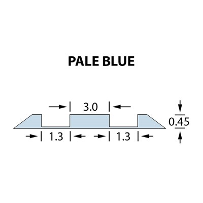 Kanalik Double Crease 0,45x1,30x3mm PALE BLUE -25m