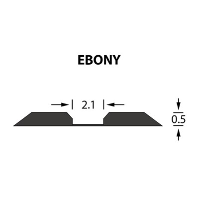 Kanalik Linear Crease 2,1x0,50mm EBONY -25m