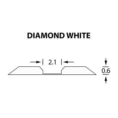 Rillzurichtung Linear 2,1x0,60mm DIAMOND WH -25m