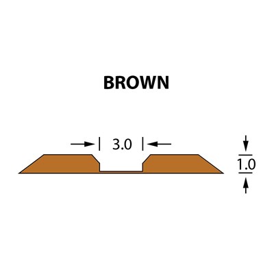 Kanalik Linear Crease 3,0x1,00mm BROWN -25m