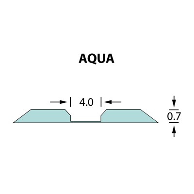 Kanalik Linear Crease 4,0x0,70mm AQUA -14,7m