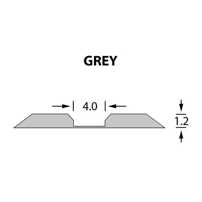 Kanalik Linear Crease 4,0x1,20mm GREY -14,7m