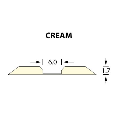 Kanalik Linear Crease 6,0x1,70mm CREAM -14,7m