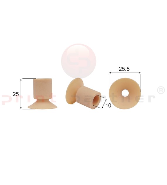 Shaped Rubber Sucker RS/00027 - 12 pcs.