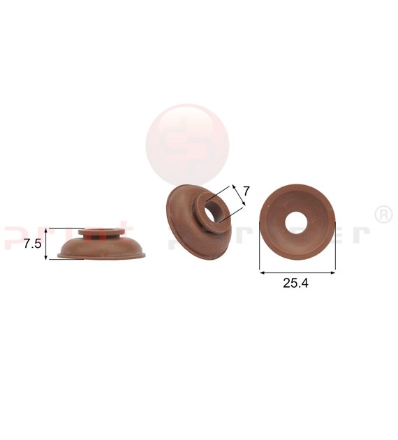 Shaped Rubber Sucker RS/00029 - 12 pcs.