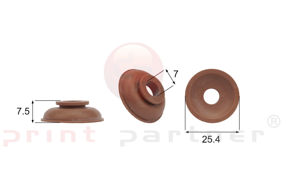 Shaped Rubber Sucker RS/00029 - 12 pcs.