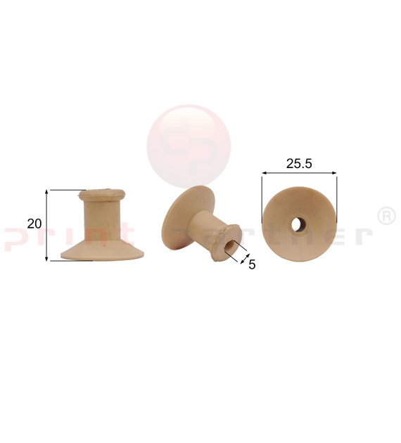 Shaped Rubber Sucker RS/00034 - 12 pcs.