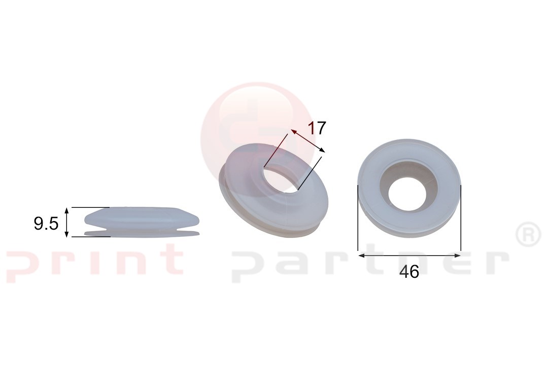 Shaped Rubber Sucker RS/00035 - 12 pcs.