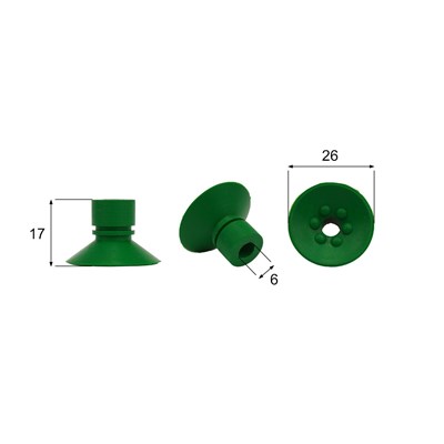 Förmigen Gummisauger RS/00037 - 12 Stück