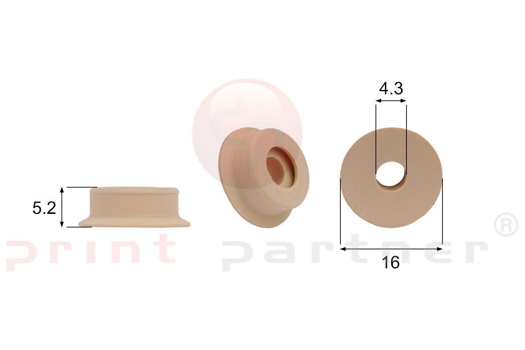 Shaped Rubber Sucker RS/00039 - 12 pcs.