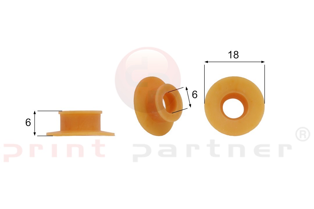 Shaped Rubber Sucker RS/00042 - 12 pcs.
