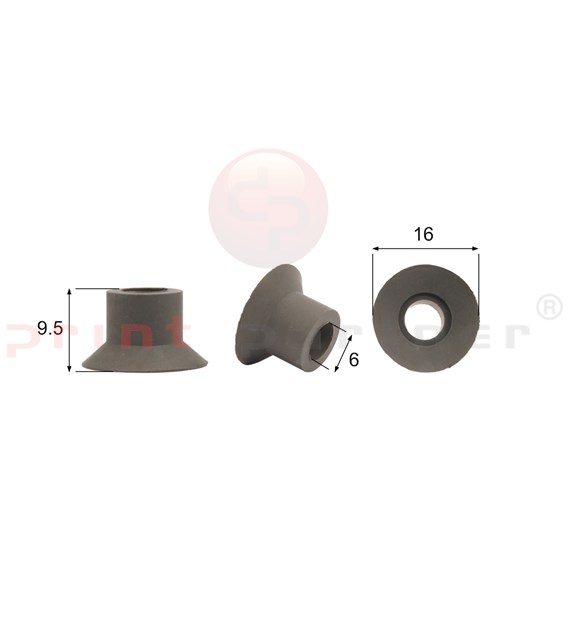 Shaped Rubber Sucker RS/00043 - 12 pcs.