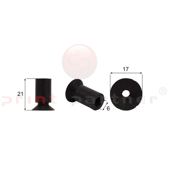 Shaped Rubber Sucker RS/00046 - 12 pcs.