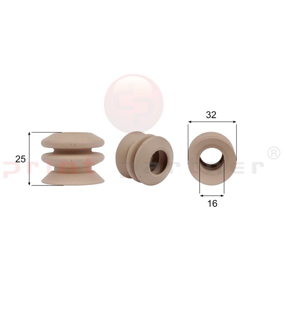 Shaped Rubber Sucker RS/00047 - 12 pcs.