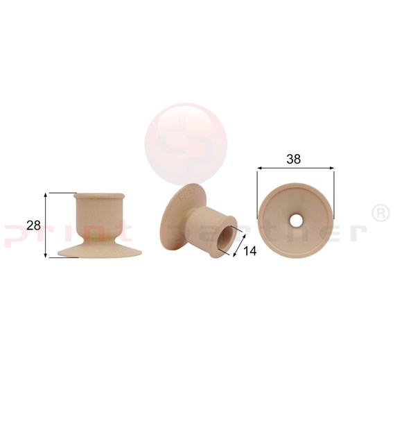 Shaped Rubber Sucker RS/00049 - 12 pcs.