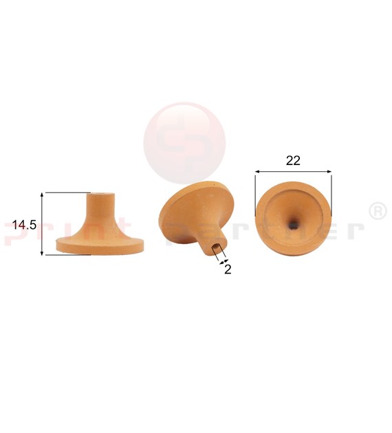 Shaped Rubber Sucker RS/00050 - 12 pcs.