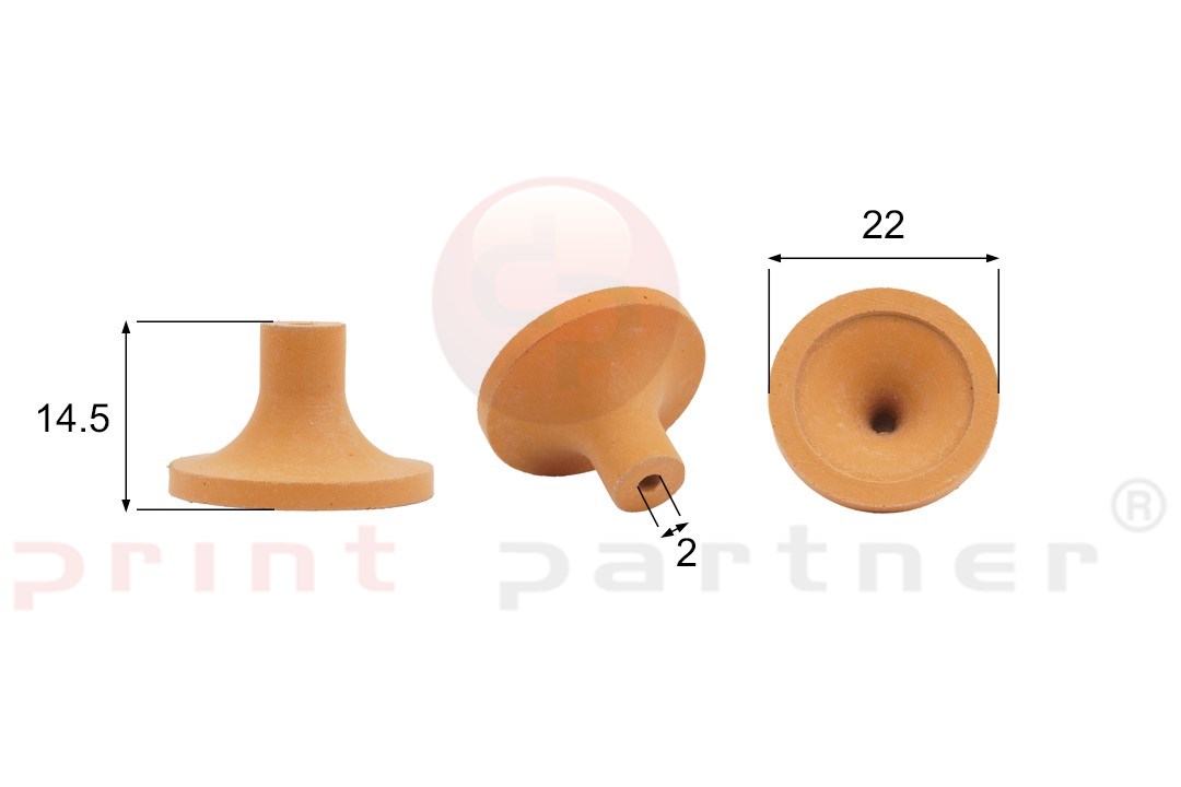 Shaped Rubber Sucker RS/00050 - 12 pcs.