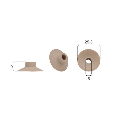 Förmigen Gummisauger RS/00058 - 12 Stück