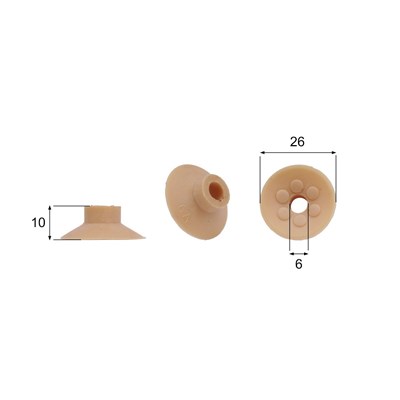 Förmigen Gummisauger RS/00067 - 12 Stück