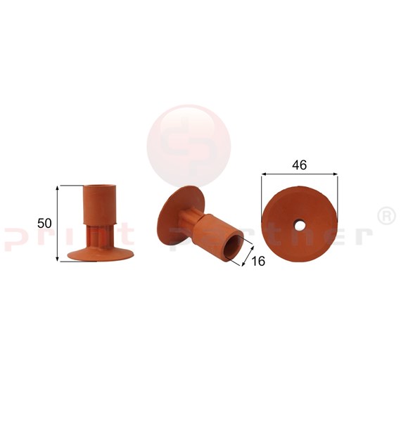 Shaped Rubber Sucker RS/00062 - 12 pcs.