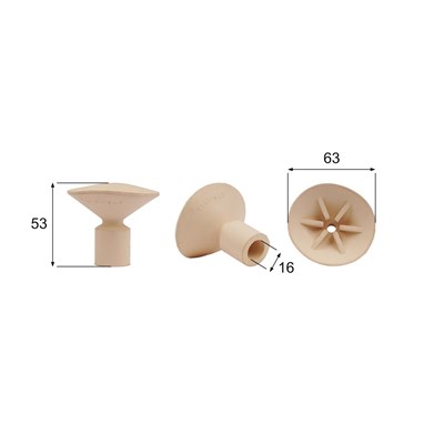 Förmigen Gummisauger RS/00063 - 12 Stück