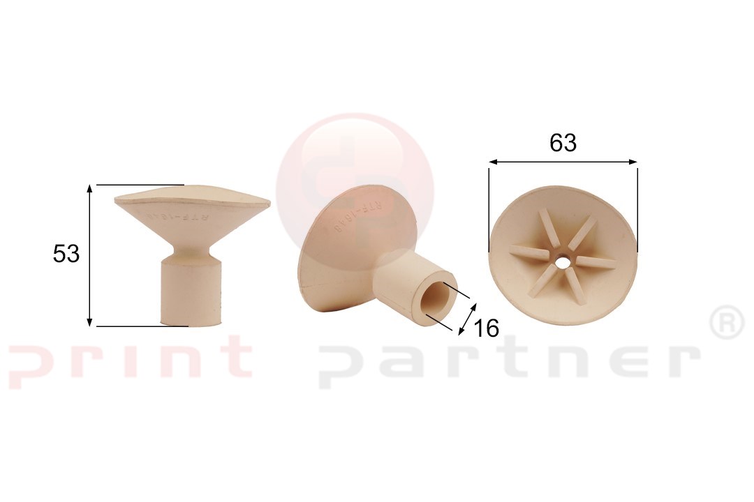 Shaped Rubber Sucker RS/00063 - 12 pcs.