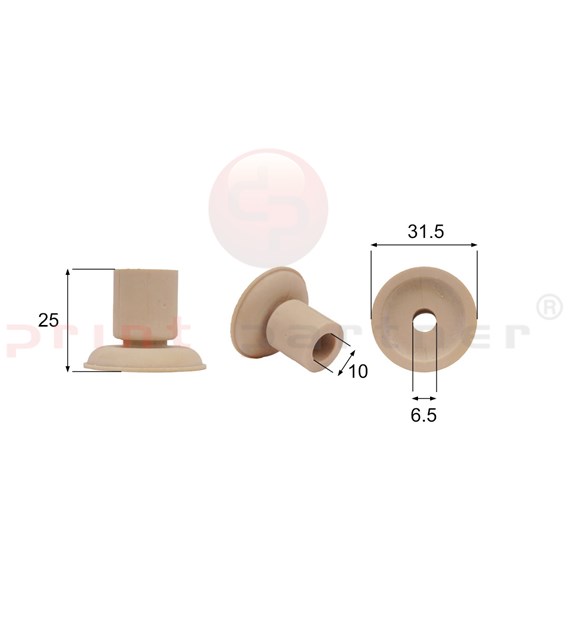 Shaped Rubber Sucker RS/00072 - 12 pcs.