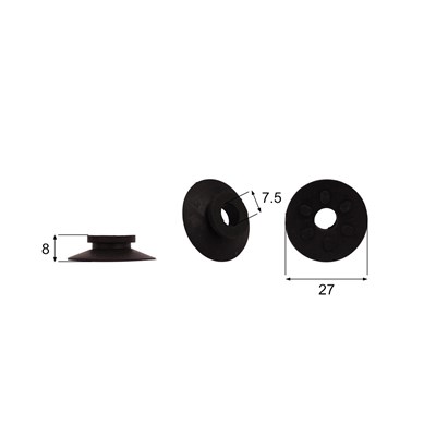 Förmigen Gummisauger RS/00077 - 12 Stück