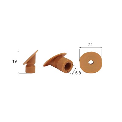 Förmigen Gummisauger RS/00086 - 12 Stück