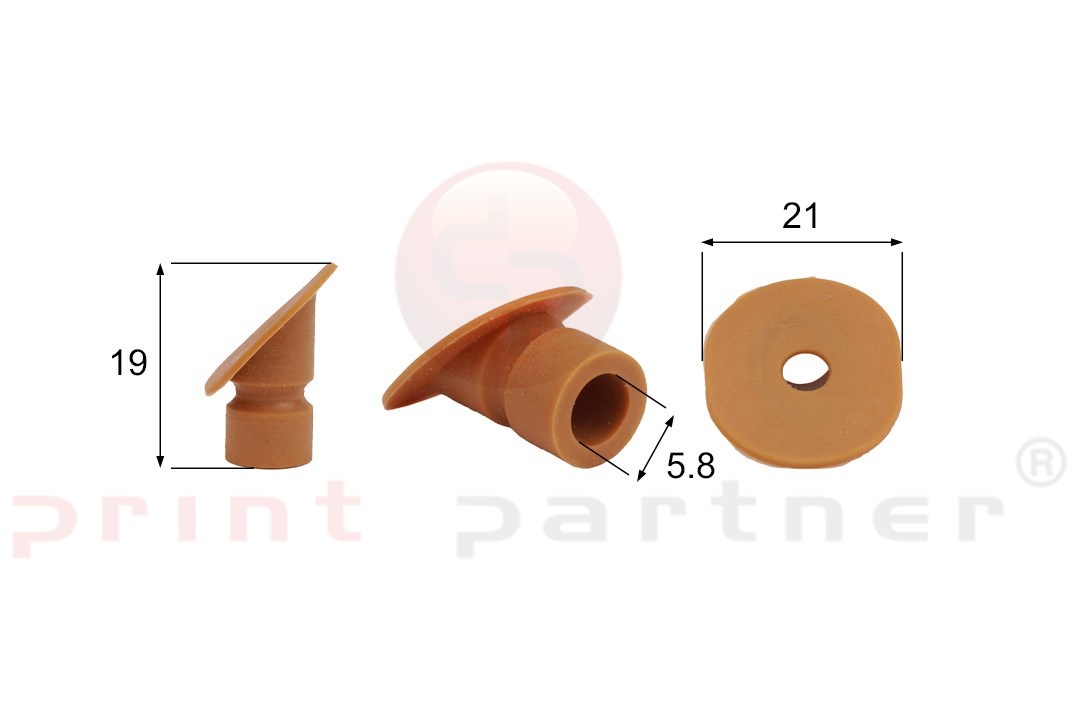 Shaped Rubber Sucker RS/00086 - 12 pcs.