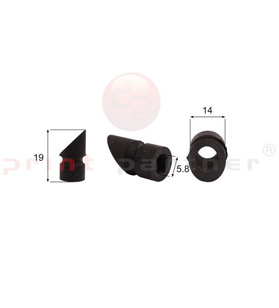 Shaped Rubber Sucker RS/00079 - 12 pcs.