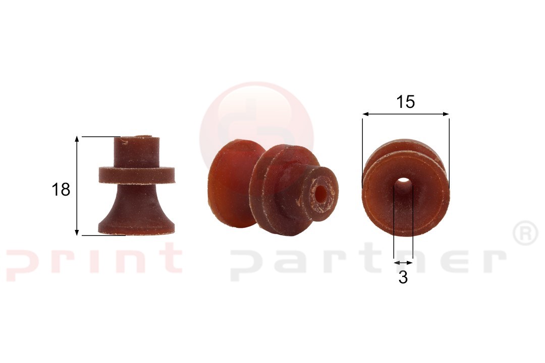 Förmigen Gummisauger RS/00084 - 12 Stück