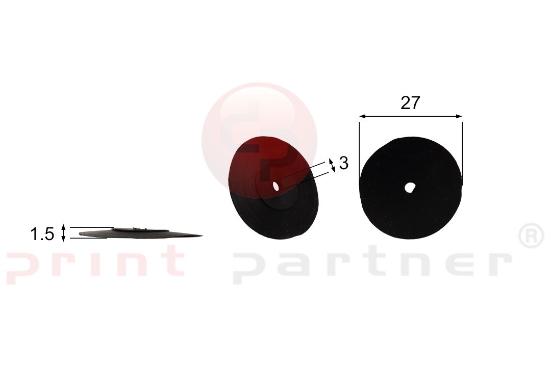 Shaped Rubber Sucker RS/00088 - 12 pcs.