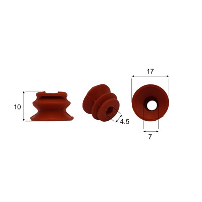 Förmigen Gummisauger RS/00092 - 12 Stück