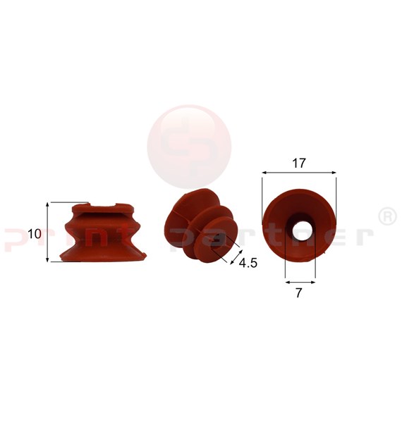 Shaped Rubber Sucker RS/00092 - 12 pcs.