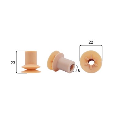 Shaped Rubber Sucker RS/00100 - 12 pcs.