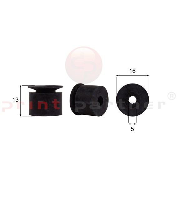 Shaped Rubber Sucker RS/00104 - 12 pcs.