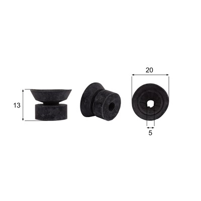 Förmigen Gummisauger RS/00106 - 12 Stück