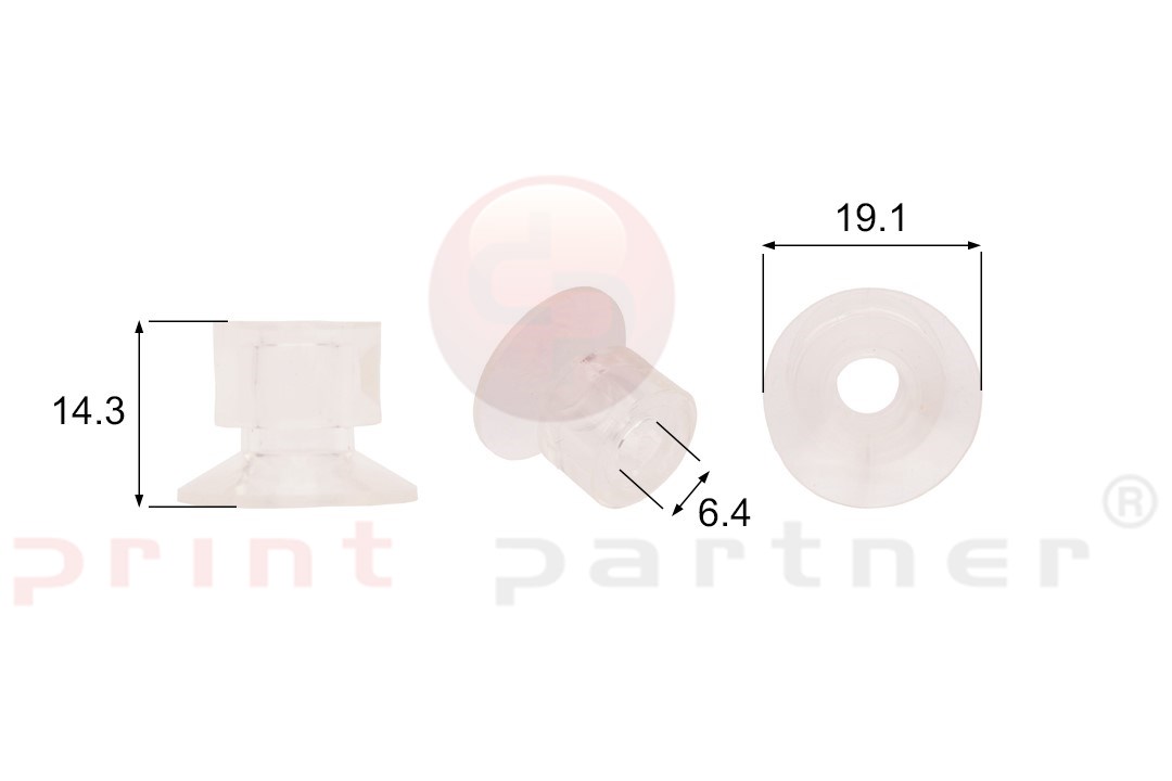 Förmigen Gummisauger RS/00108 - 12 Stück