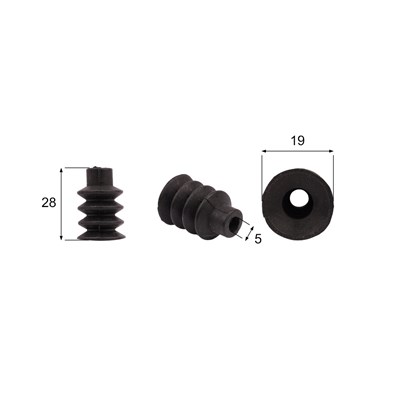 Förmigen Gummisauger RS/852/2880/HN