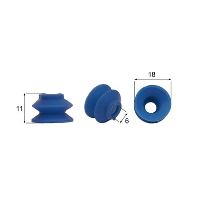 Förmigen Gummisauger RS/00111 - 12 Stück